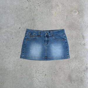 y2k denim mini skirt
